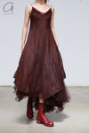 Marc Le Bihan Slip Dress France MLB-2105-AUBERGINE 2105 2104